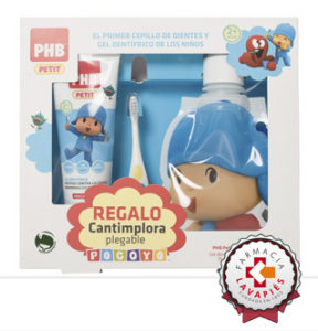 Cepillo infantil con pasta dentifrica PHB a partid de 2 años