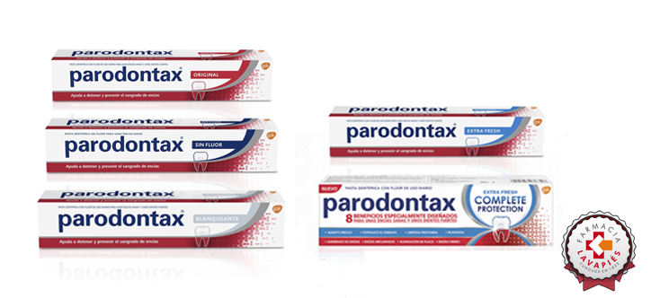 Variedades de la pasta de dientes Parodontax