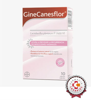 Ginecanesflor es un probiotico que ayuda a prevenir los hongos y bacterias vaginales de venta recomendada en Farmacia Lavapies