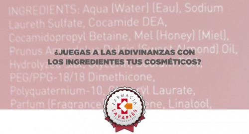 Conocer los ingredientes de los cosmeticos