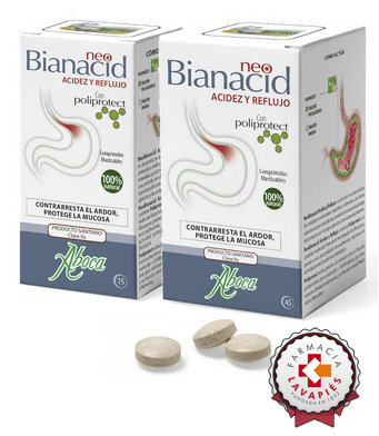 Neobianacid soluciona natural para los problemas de acidez, ardor y reflujo recomendado por Farmacia Lavapies