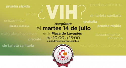 Prueba VIH gratuita en Lavapies