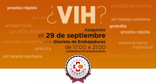 Prueba VIH gratis en Madrid (Embajadores)